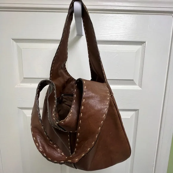 Adrienne Vittadini Brown Leather Handbag - Picture 2 of 12